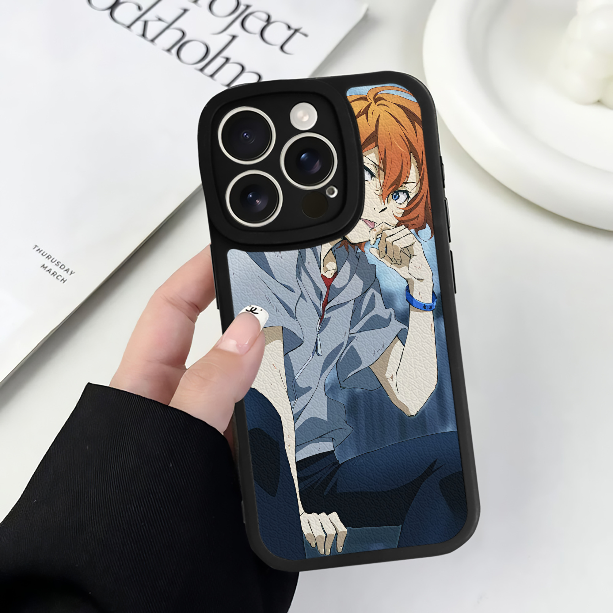 （画像用） 文豪ストレイドッグス Bungo Stray Dogs 【iPhone 16シリーズ対応】シリコンスマホケース（レザー調） 材質：シリコン